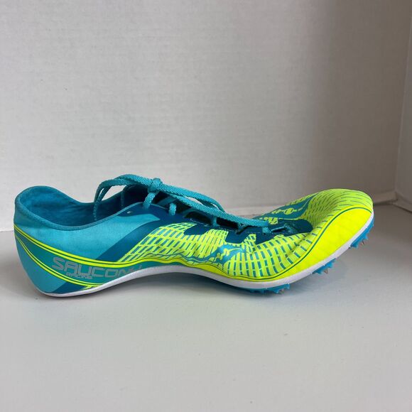 Saucony Ballista 2 Shoes Track & Field Racing Spikes Green Blue Women's 10.5 - Picture 8 of 12